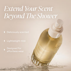 Saltair Salt Water Vanilla bottle close-up highlighting warm coastal notes.
