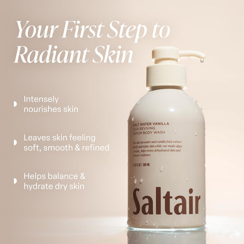 Saltair Salt Water Vanilla rich lather delivers creamy cleansing.