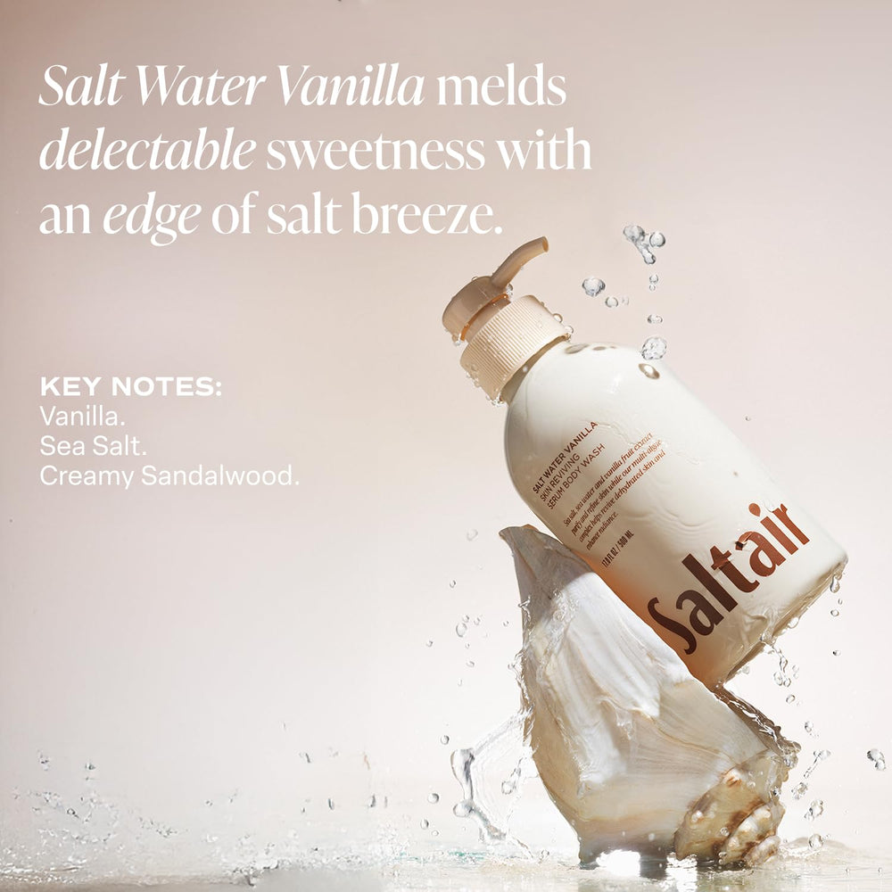 Saltair Salt Water Vanilla provides thick, rinse-clean luxury.