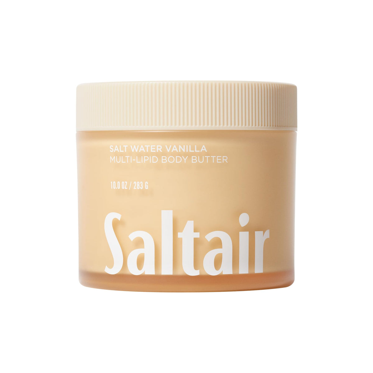 Saltair Saltwater Vanilla jar closeup showing creamy hydration texture