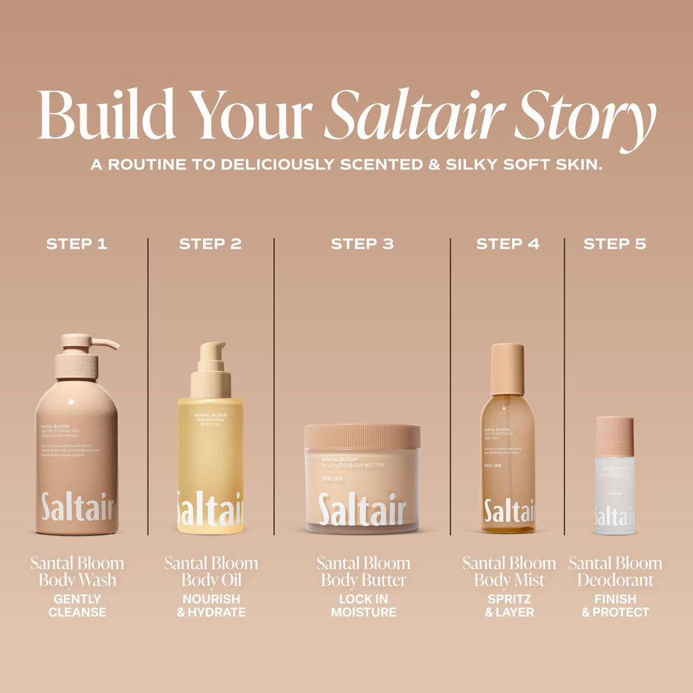 Saltair Santal Bloom vegan cruelty-free label on packaging