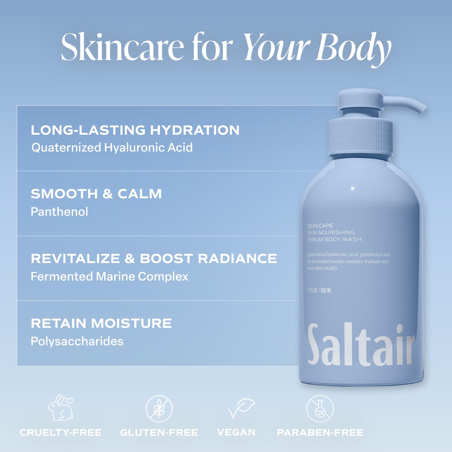 Saltair Seascape creamy lather demonstration for a refreshing shower.
