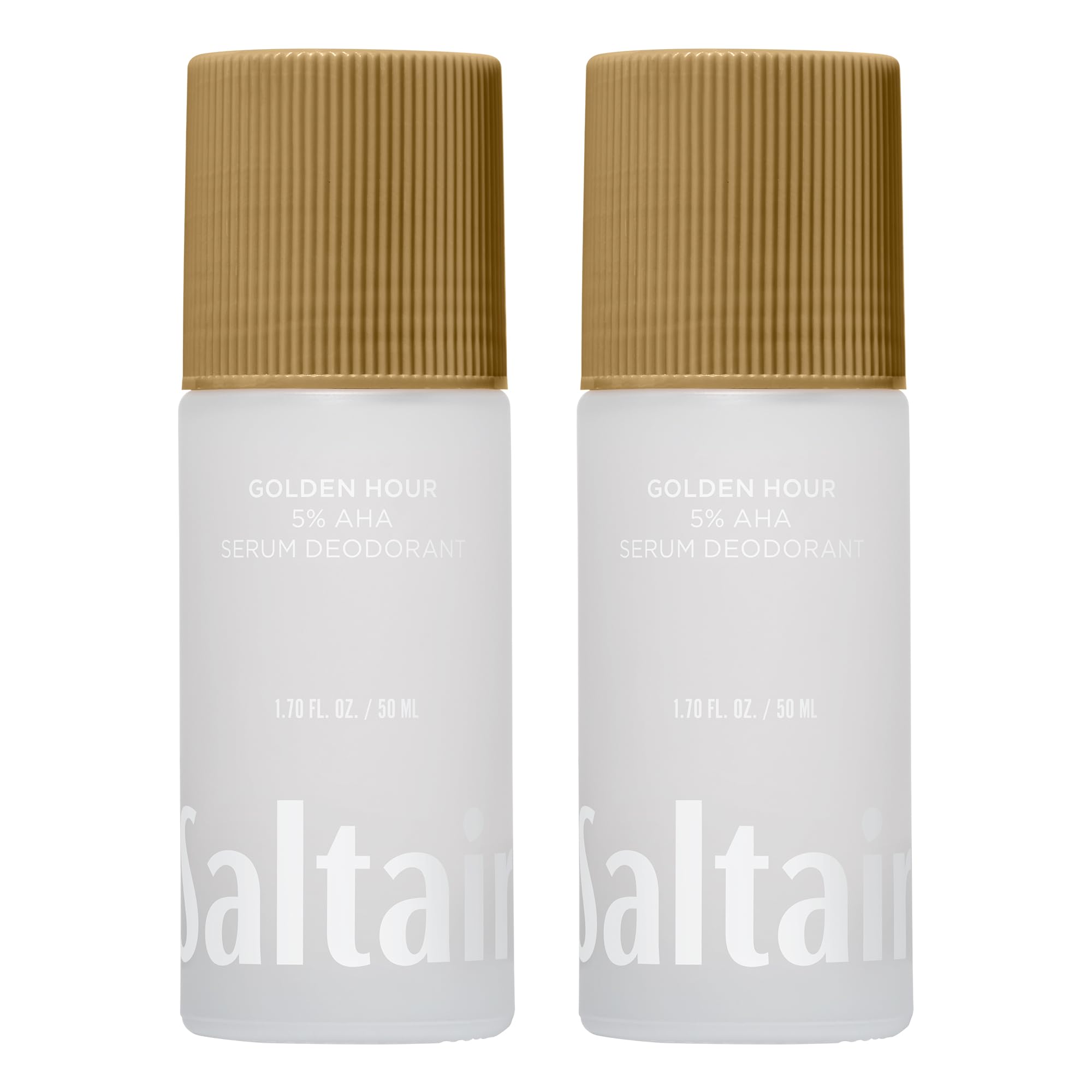 Saltair Serum Deodorant 2-pack bottles displaying long-lasting odor control