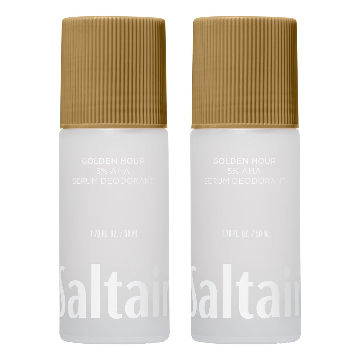 Saltair Serum Deodorant 2-pack bottles displaying long-lasting odor control