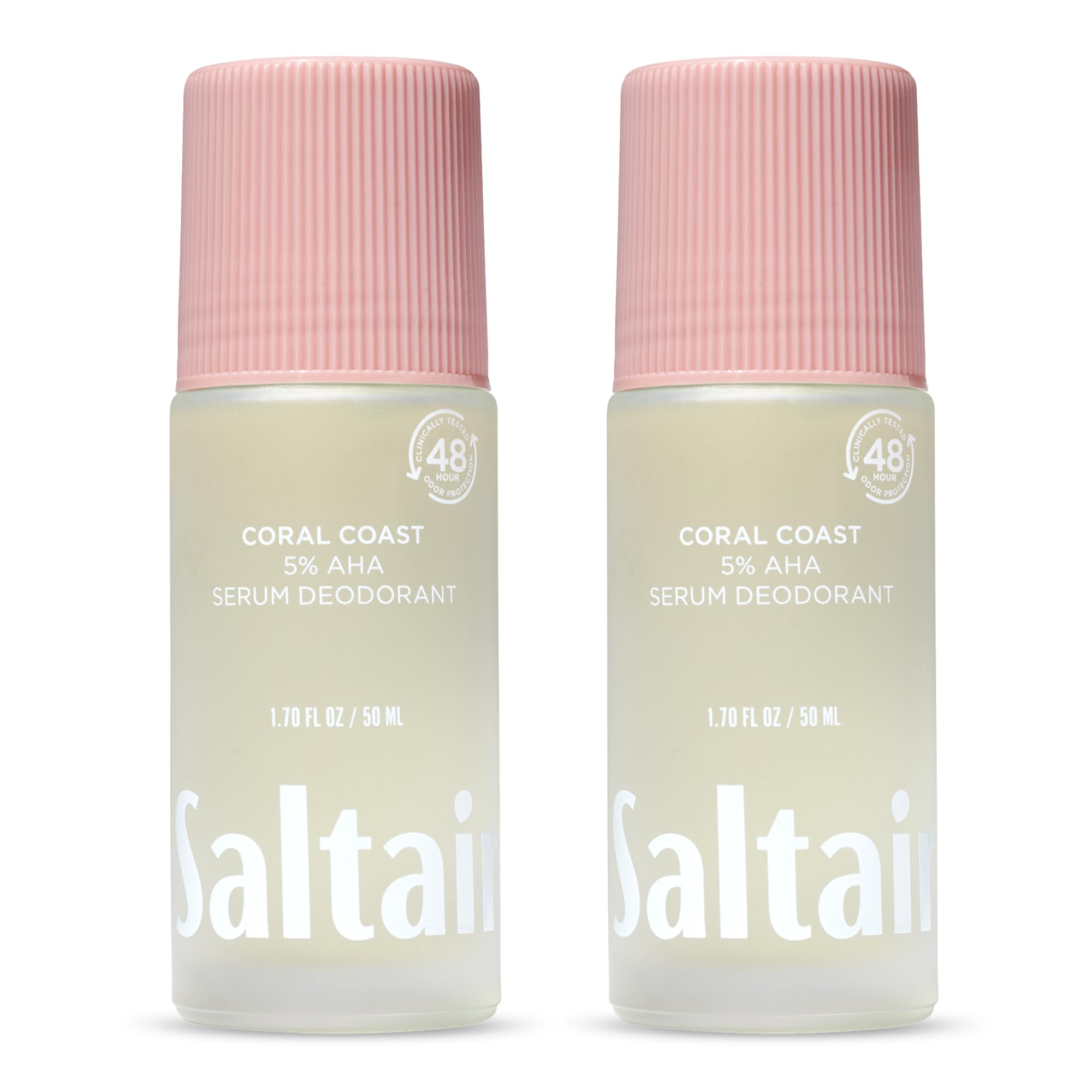 Saltair Serum Deodorant bottle pour delivers all-day freshness