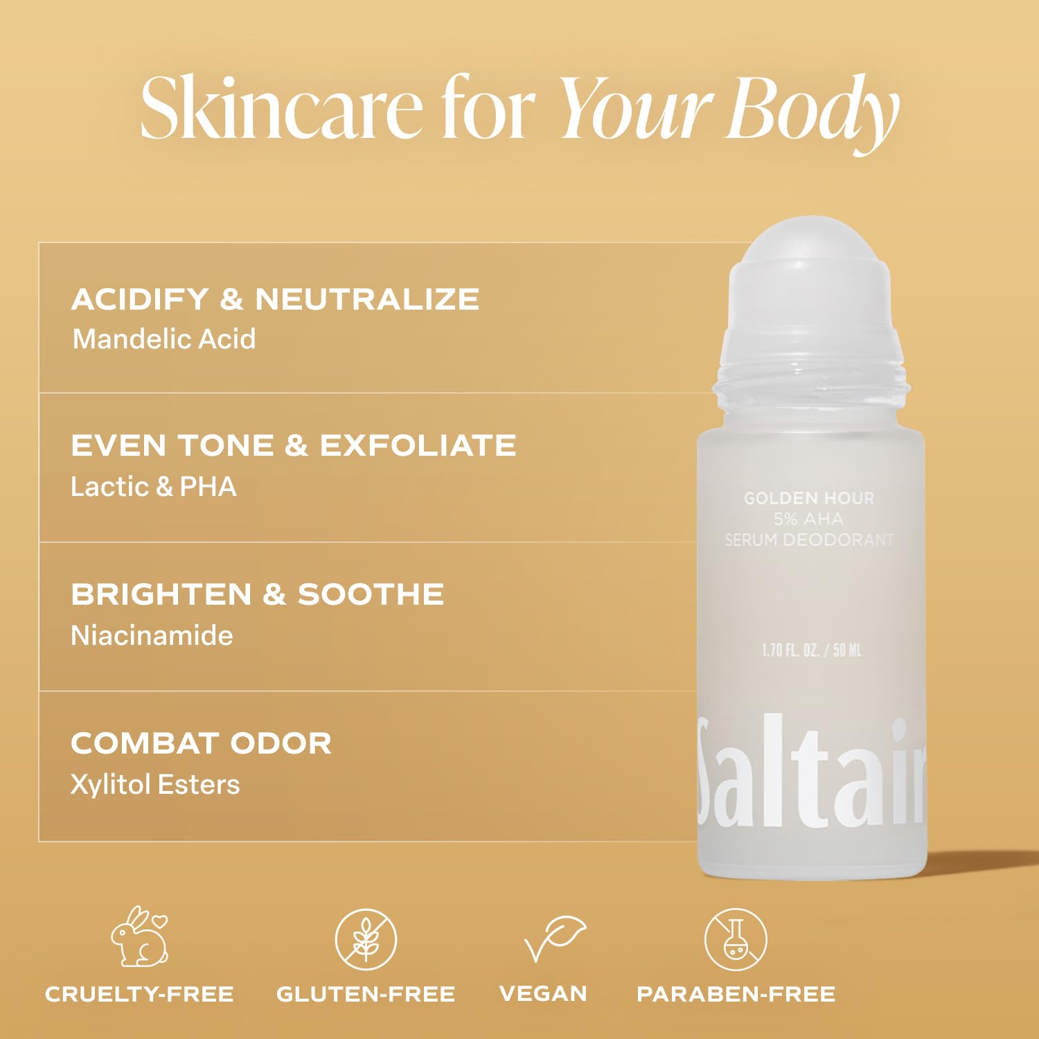 Saltair Golden Hour scent bottle with tropical aroma cues