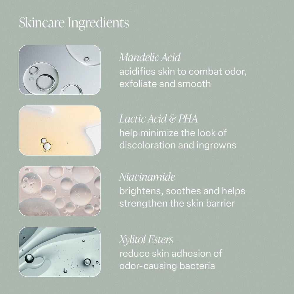 Saltair Serum Deodorant ingredients list mandelic and lactic acids