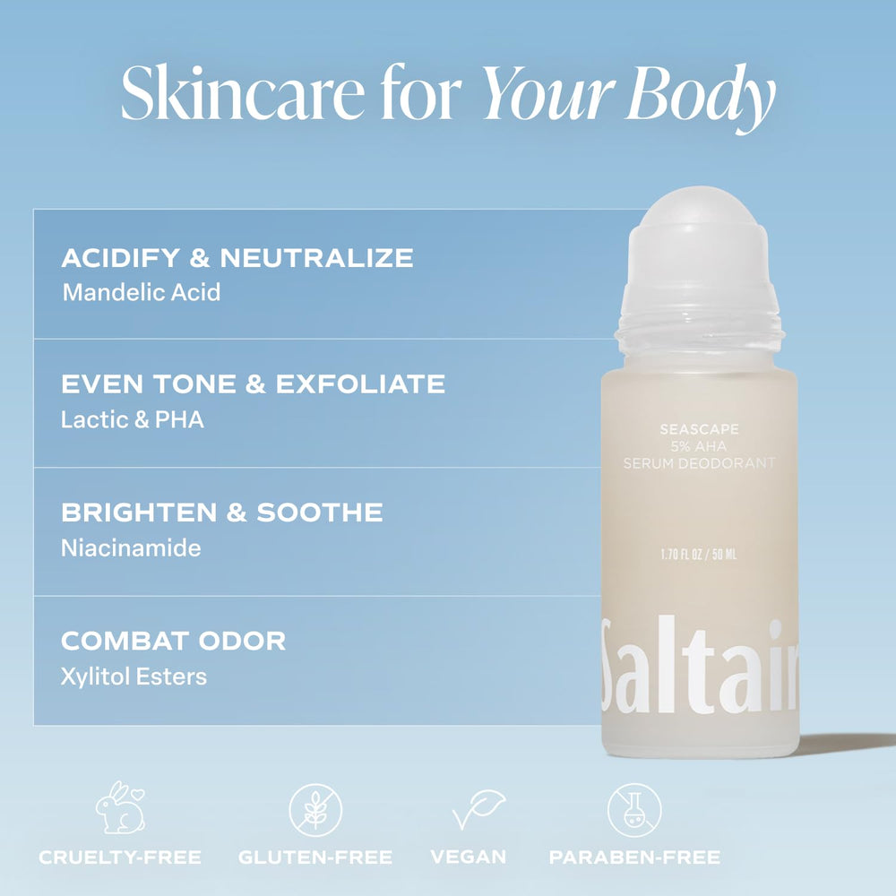Saltair Serum Deodorant with Niacinamide supporting even underarm tone