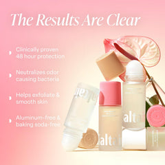 Saltair Serum Deodorant Pink Beach rolled-on, quick-drying non-sticky application.