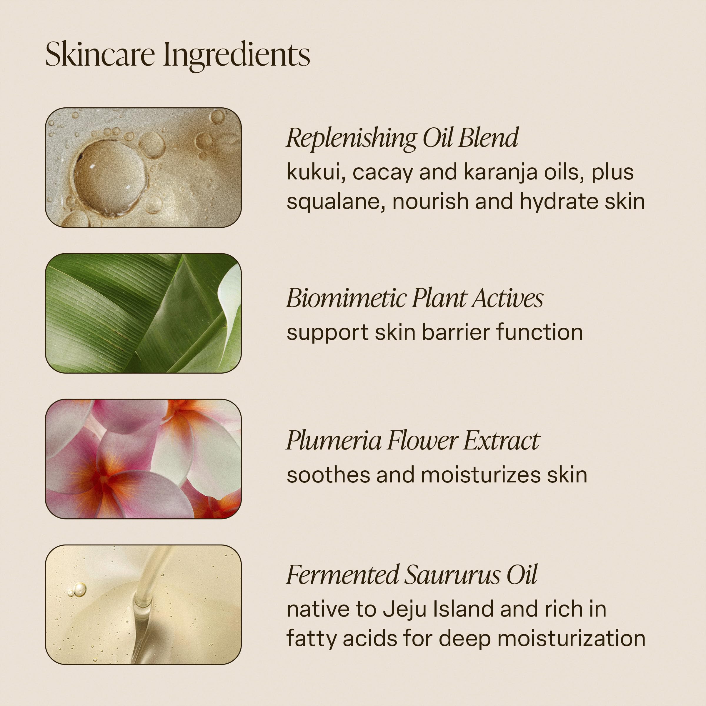 Saltair Shimmering Body Oil bottle highlights kukui oil for deep moisture.