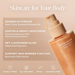 Saltair Shimmering Body Oil pearl pigments close-up for light-reflecting shimmer