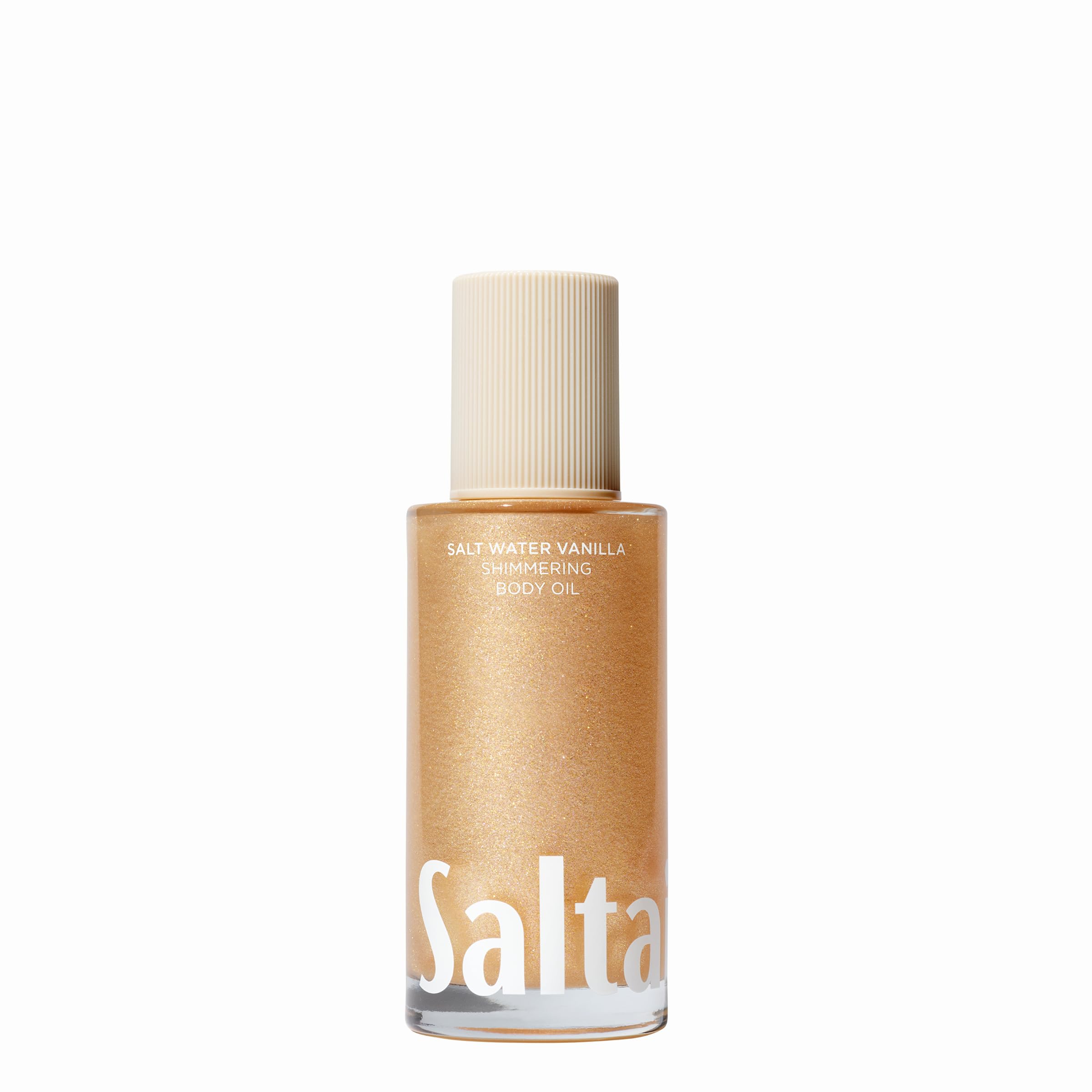 Saltair Shimmering Body Oil vegan formula for clean beauty routines.