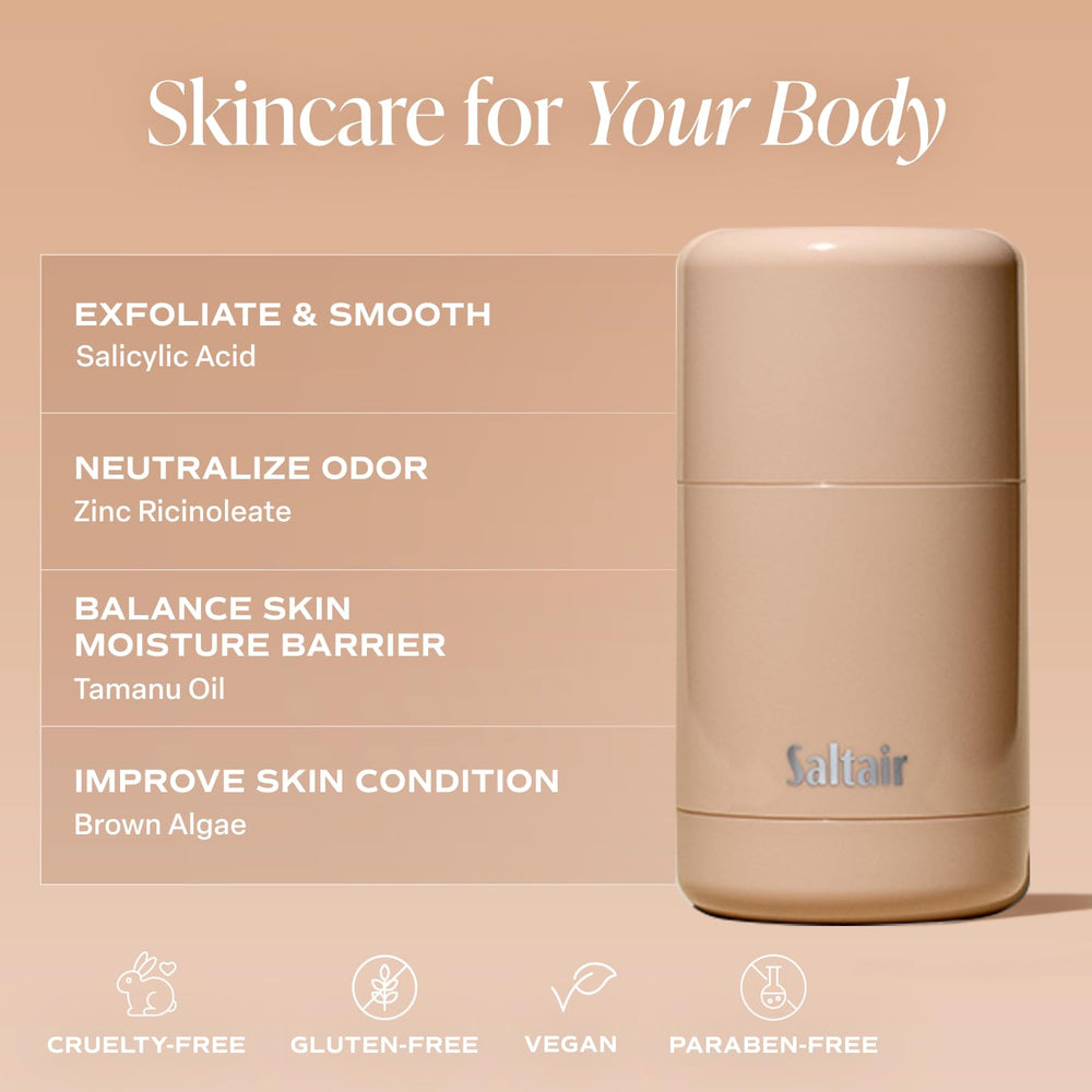 Saltair skincare deodorant Santal Bloom fragrance with rose, jasmine, sandalwood.