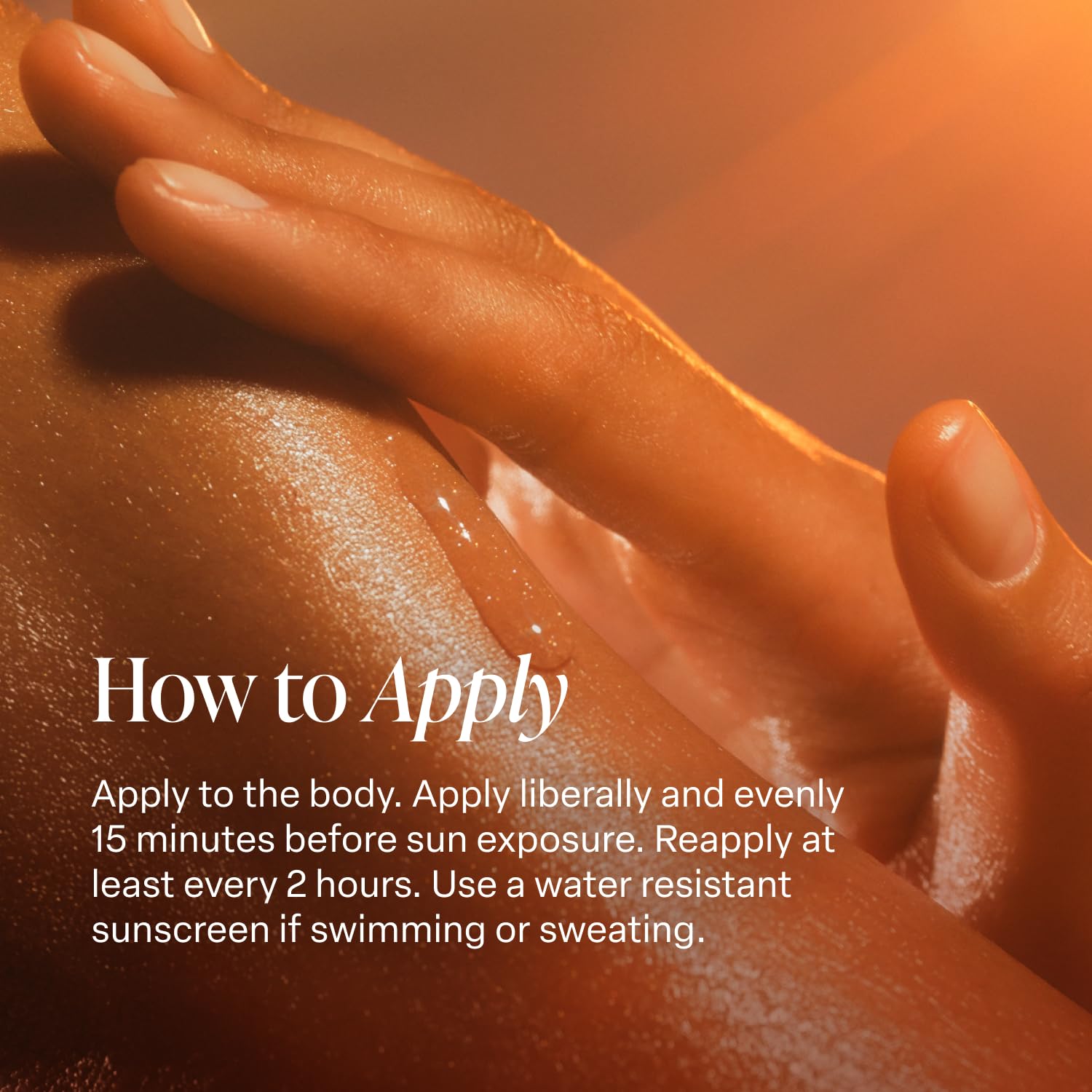 Saltair SPF Body Oil applied on skin demonstrates light, non-greasy texture.