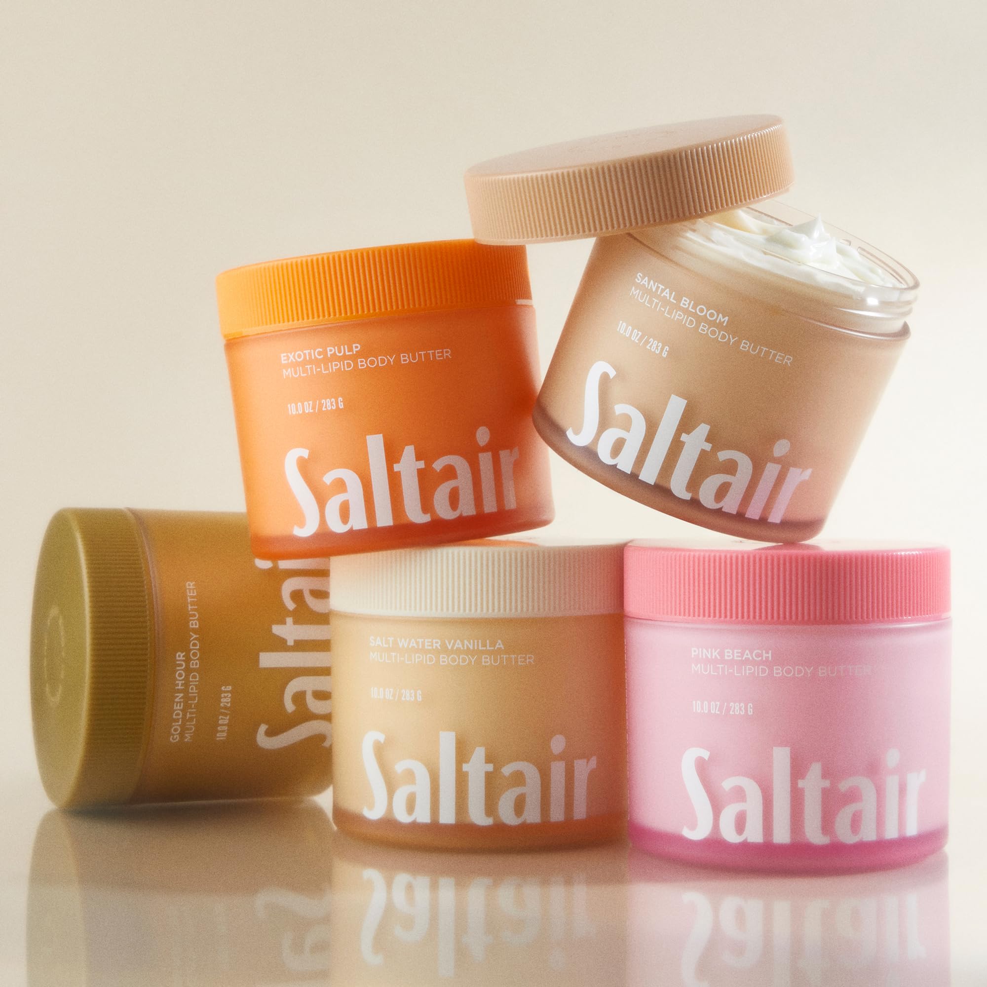 Saltair vegan and cruelty-free badge signals ethical skincare choice.