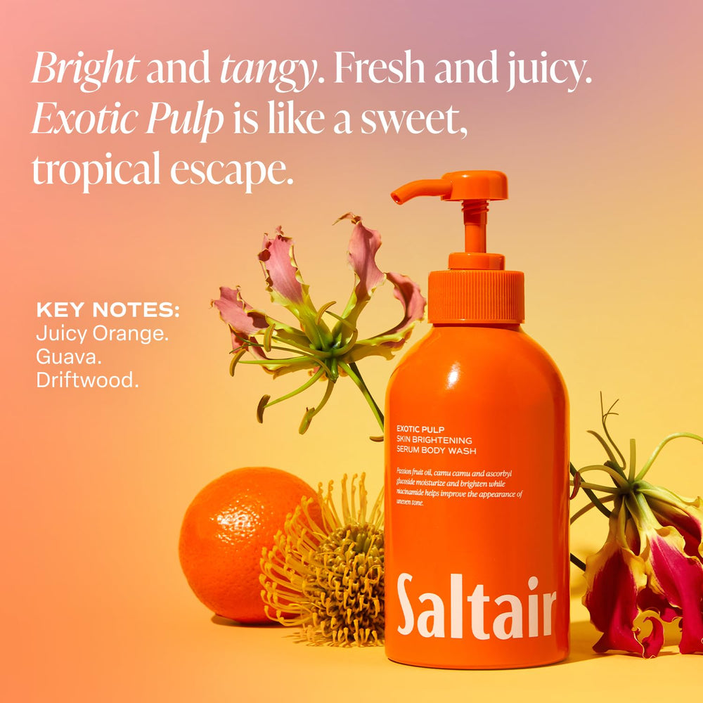 Saltair vegan cruelty-free paraben-free badge on packaging signals clean beauty values.