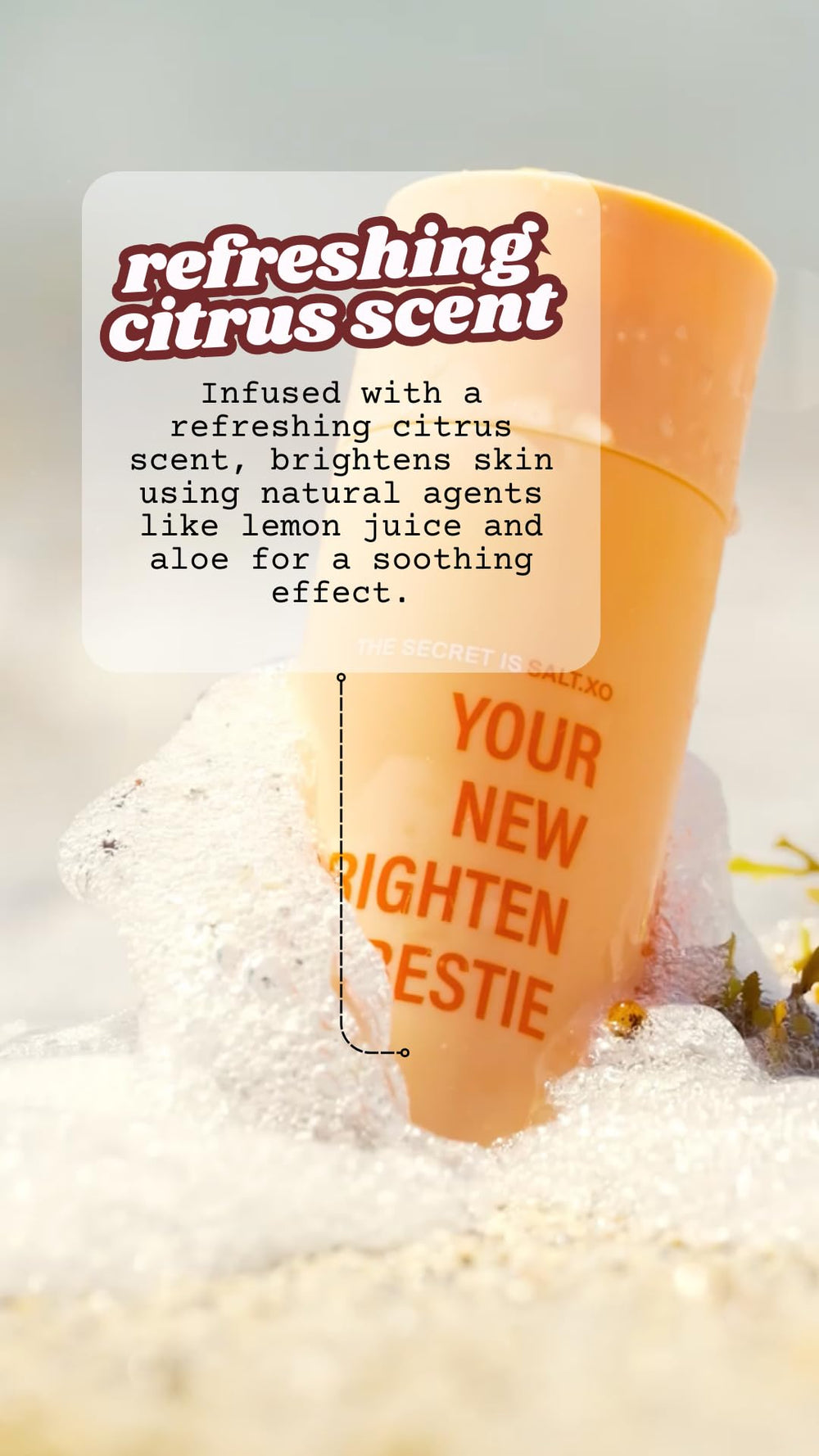 salt.xo vitamin c shower gel close-up texture shows velvety gel for multi-use cleansing
