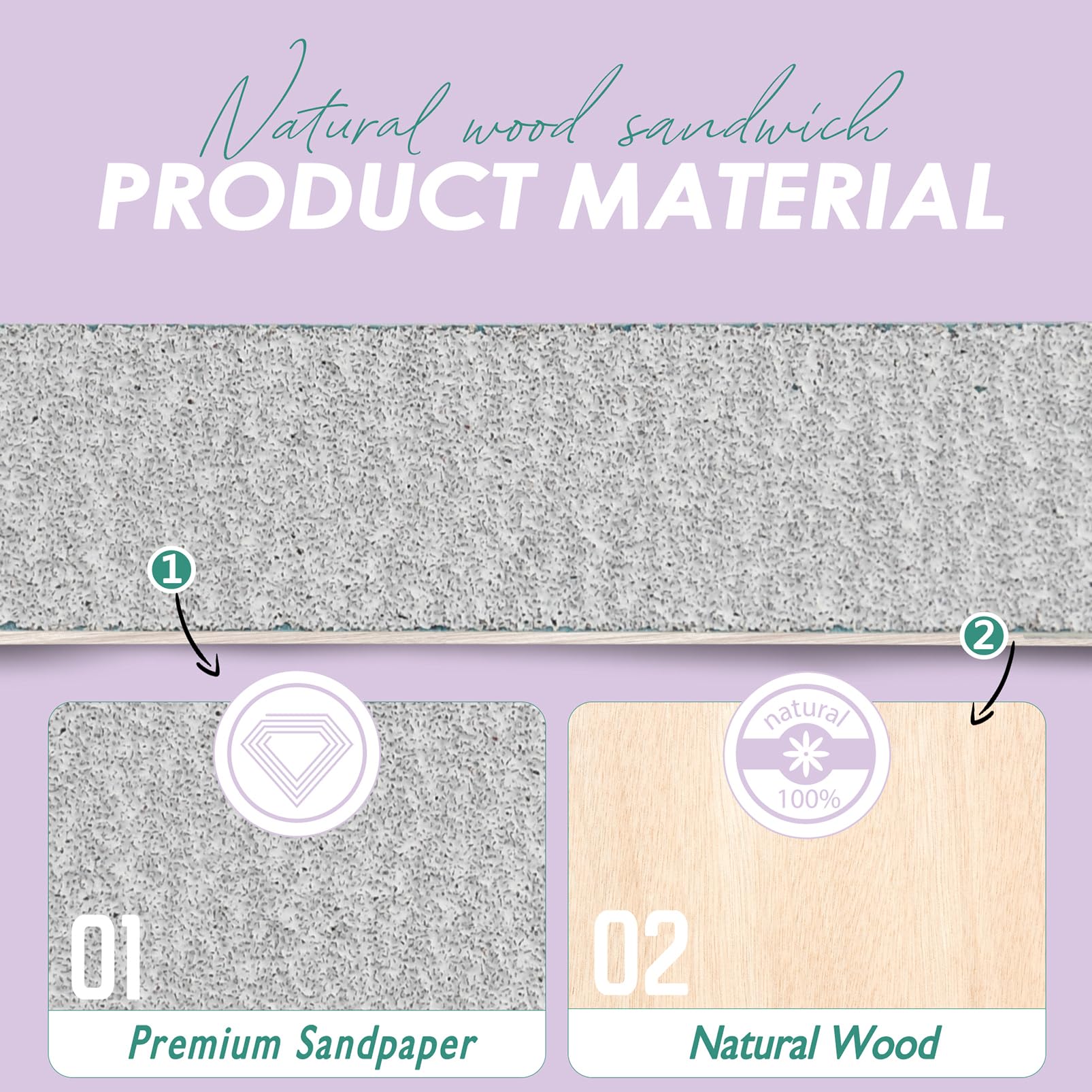 SALVMARY wood interlayer non-toxic surface for safe nail care