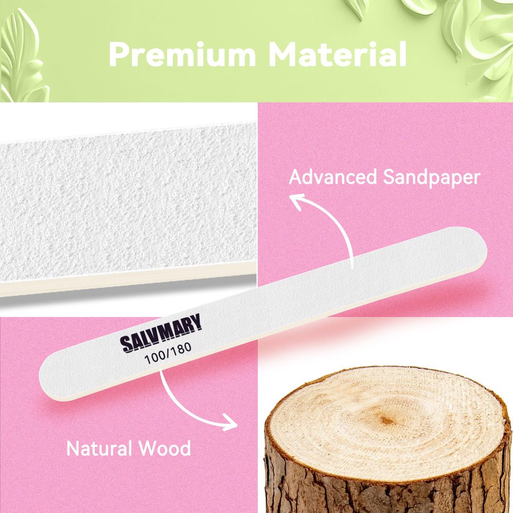 SALVMARY natural-material file uses wooden core for sturdy, hygienic use.