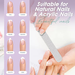 SALVMARY double-sided 100/180 grit file for natural and acrylic nails