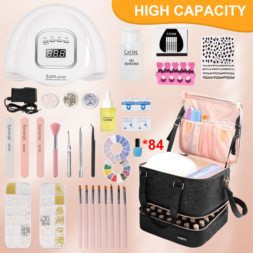 Sambois nail lamp fits with the bag for on-site setups.