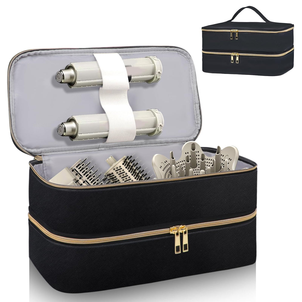 Sambois travel case interior view with Shark FlexStyle attachments neatly organized for on-the-go protection
