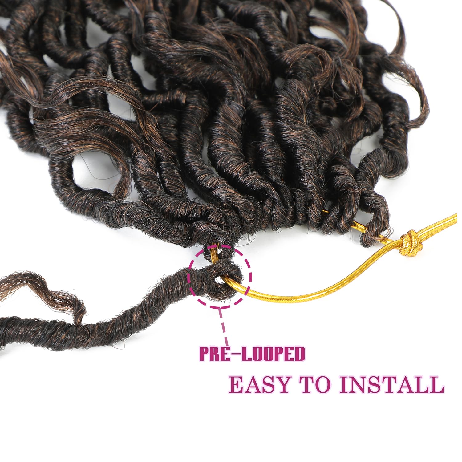 SAMBRAID Goddess Locs 1B color example for natural tone.