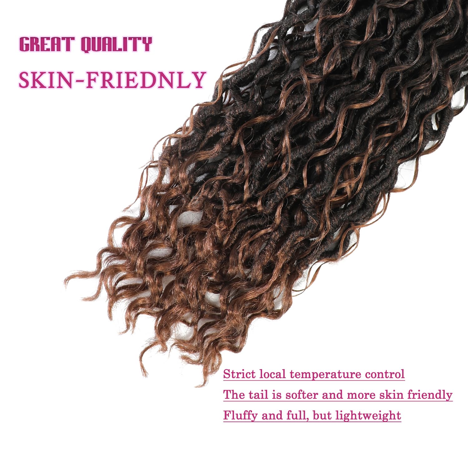 SAMBRAID Goddess Locs color T1B/30 rich contrast option.