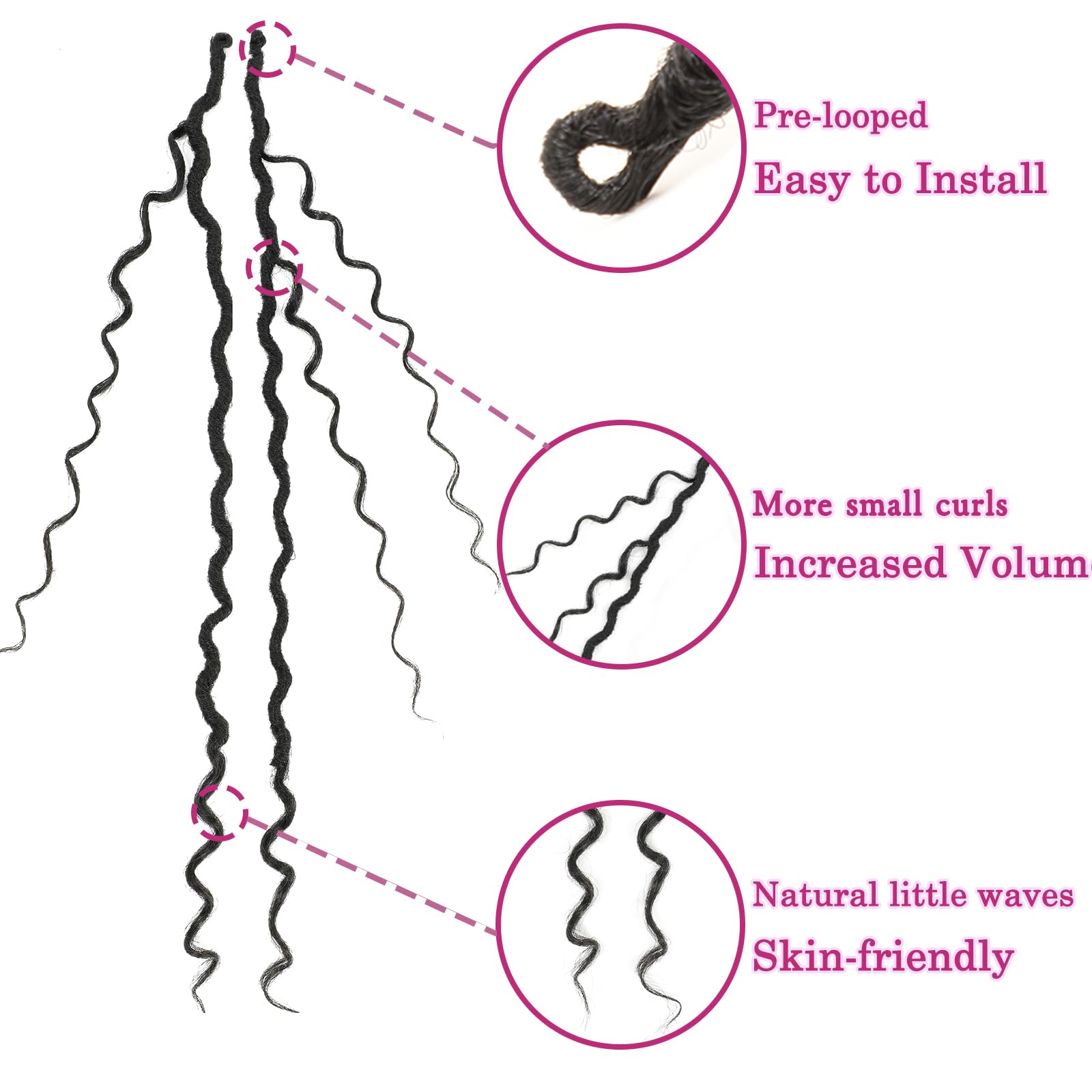 SAMBRAID Goddess Locs pre twisted and quick to install.