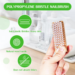 SAMEBUTECO anti-slip-handle nail brush stays secure in wet conditions.