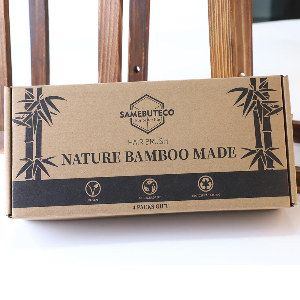 SAMEBUTECO bamboo brushes for wet or dry hair provide flexible styling