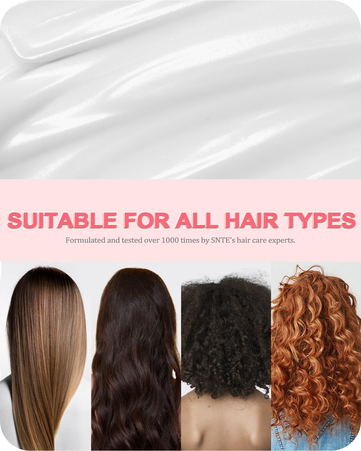 Samnyte 4-in-1 Styling Cream packaging with pump for easy use.