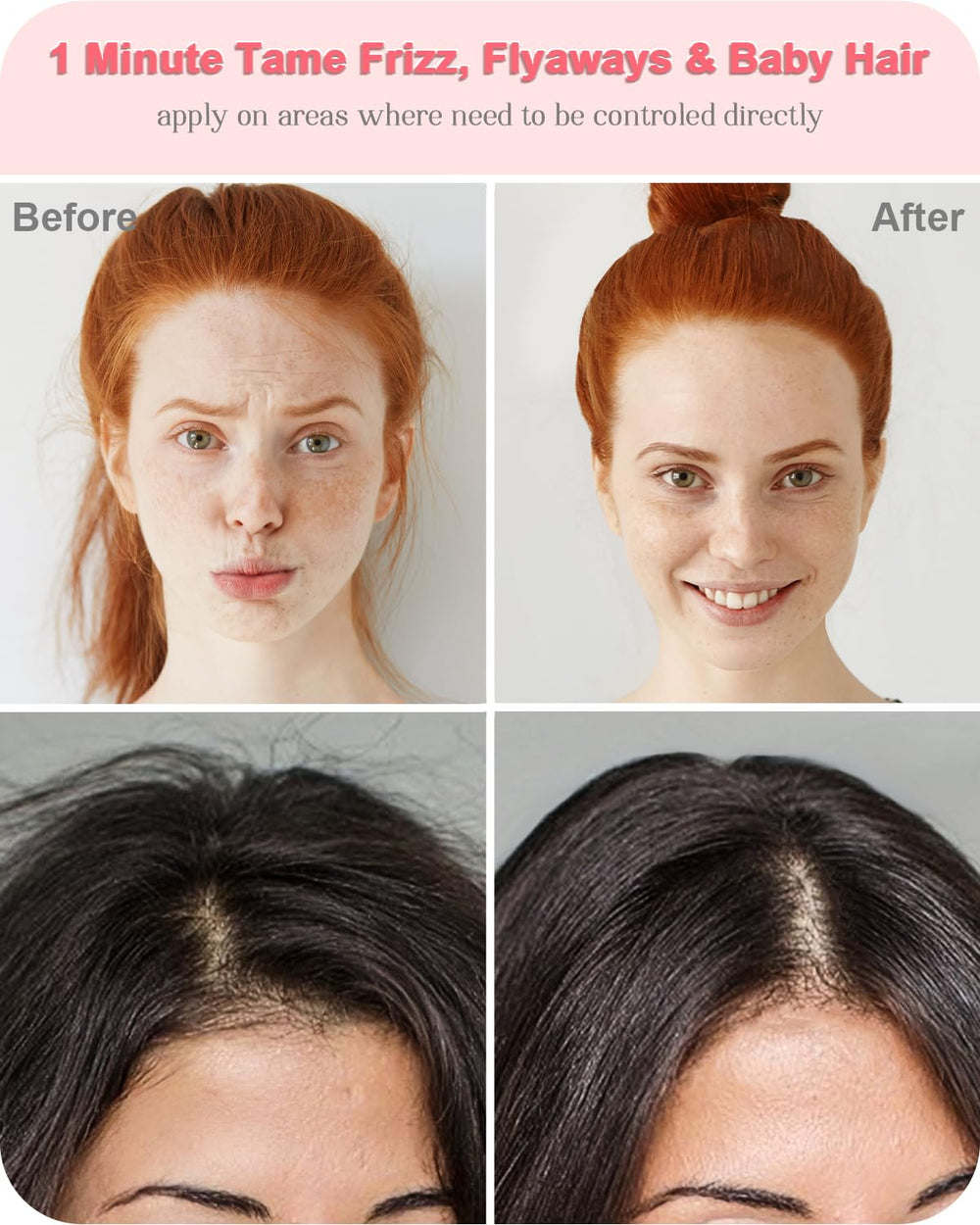 Samnyte 4-in-1 Styling Cream shine boost visible on hair strands.