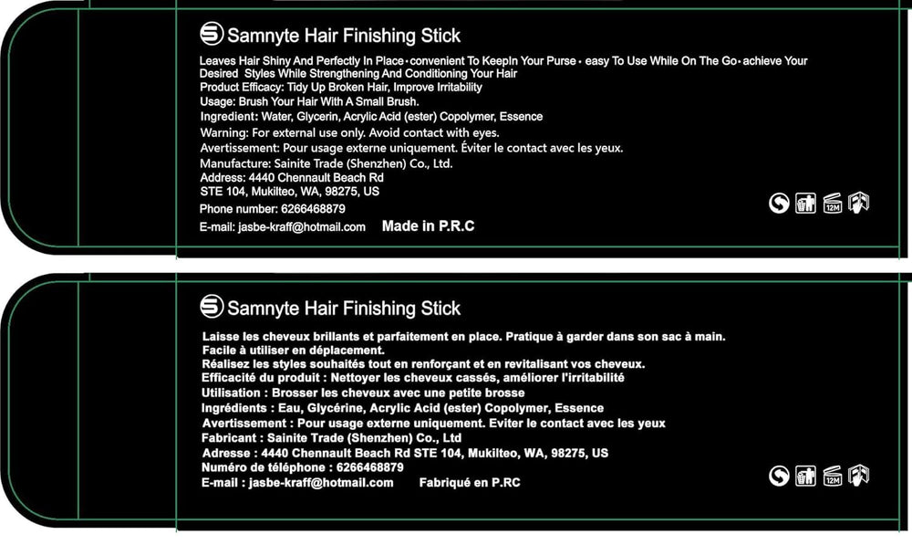 Samnyte easy-clean no-residue formula shown after application.