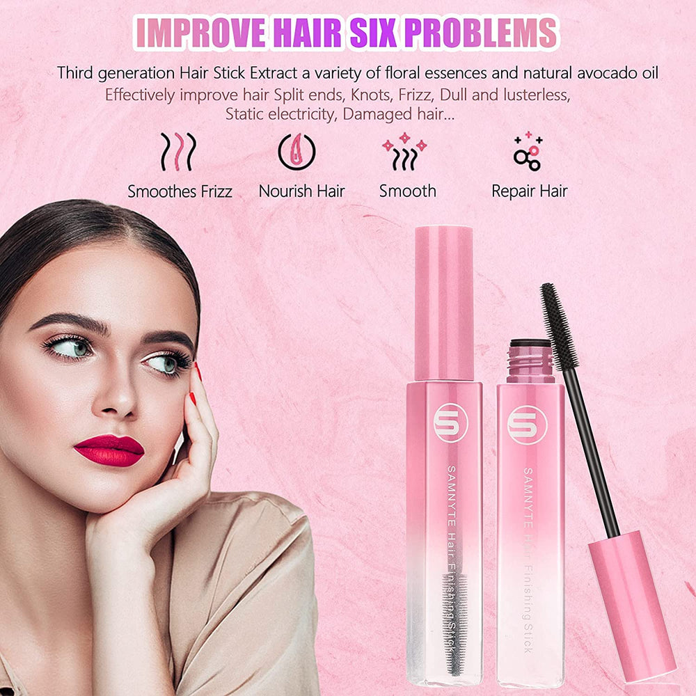 Samnyte Flyaways Hair Stick shows subtle shine and glossy finish.