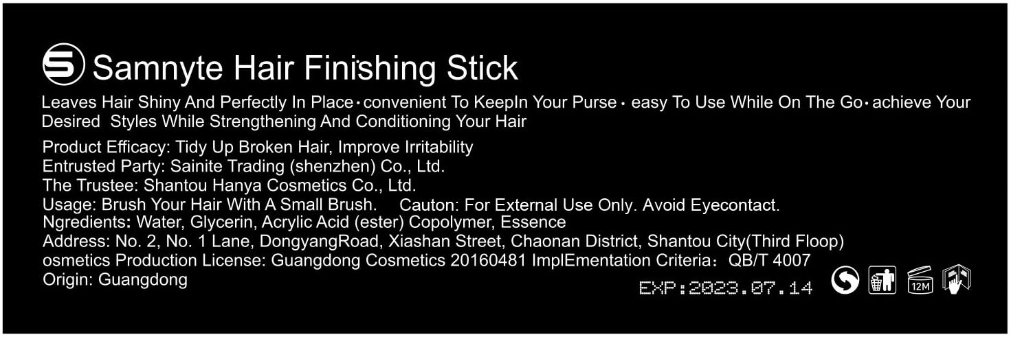 Samnyte Flyaways Hair Stick leaves hair light with no greasy residue.