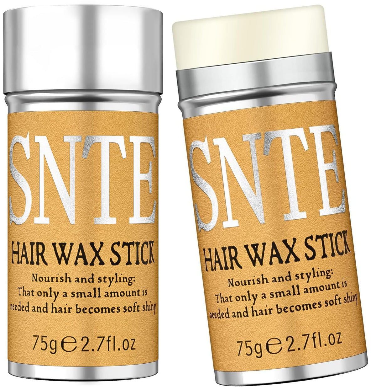 Samnyte Hair Wax Stick 2pcs packaging shows fragrance-free vegan styling