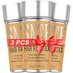 Samnyte hair wax stick 3-pack front view for sleek, edge-controlled styles.
