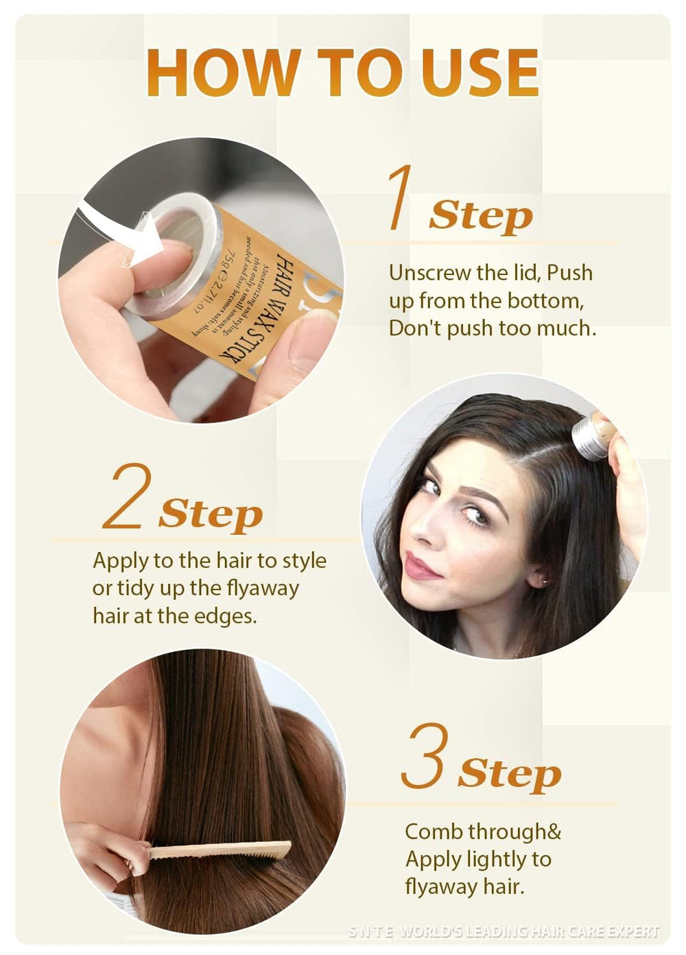 Samnyte Hair Wax Stick delivers subtle shine without greasiness