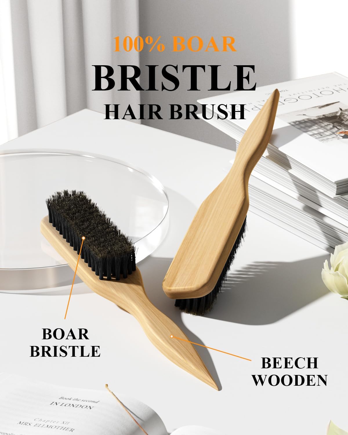 Samnyte rat tail comb set for precise parting and detangling