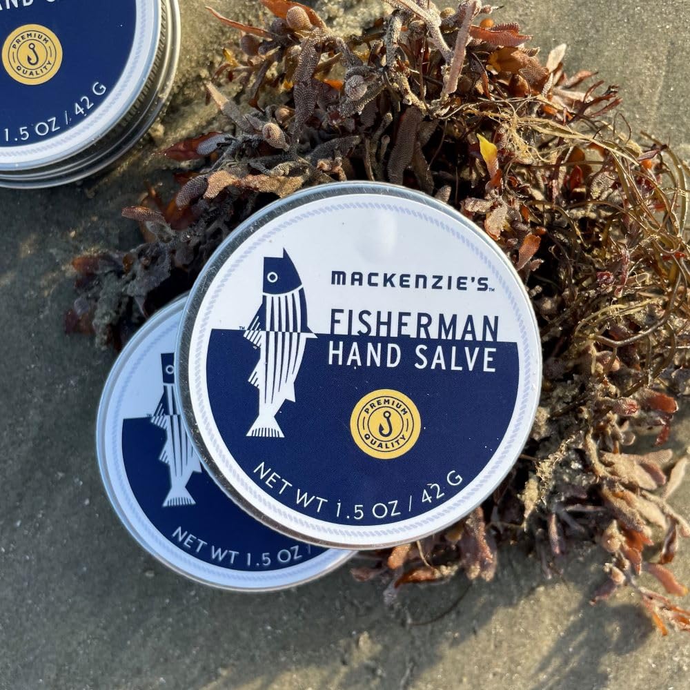 Gift-ready packaging for Mackenzie's Fisherman Hand Salve