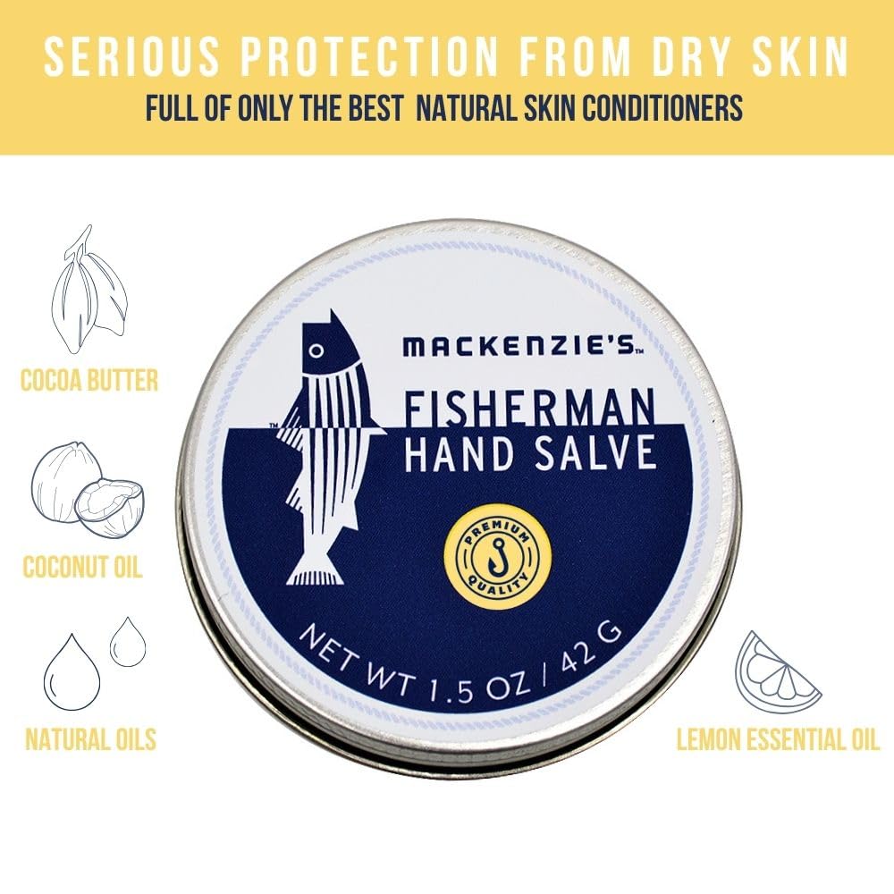 Mackenzie's Fisherman Hand Salve with lemon scent for coastal use