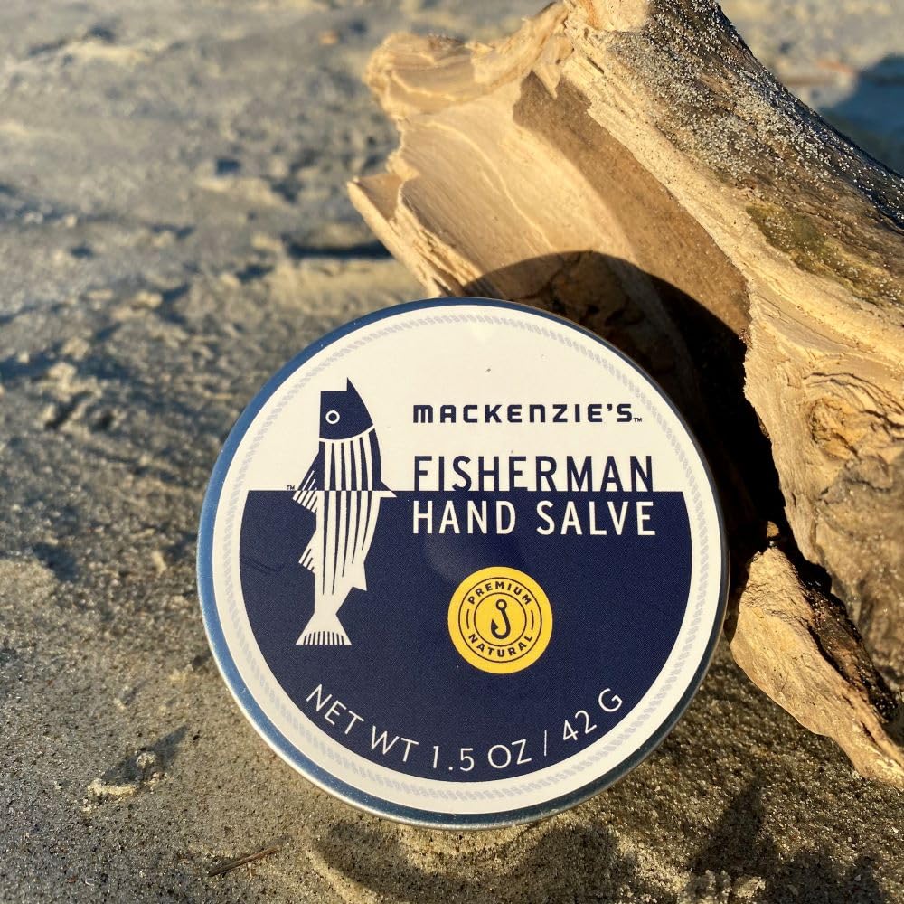 Texture close-up of Mackenzie's Hand Salve showing creamy formula