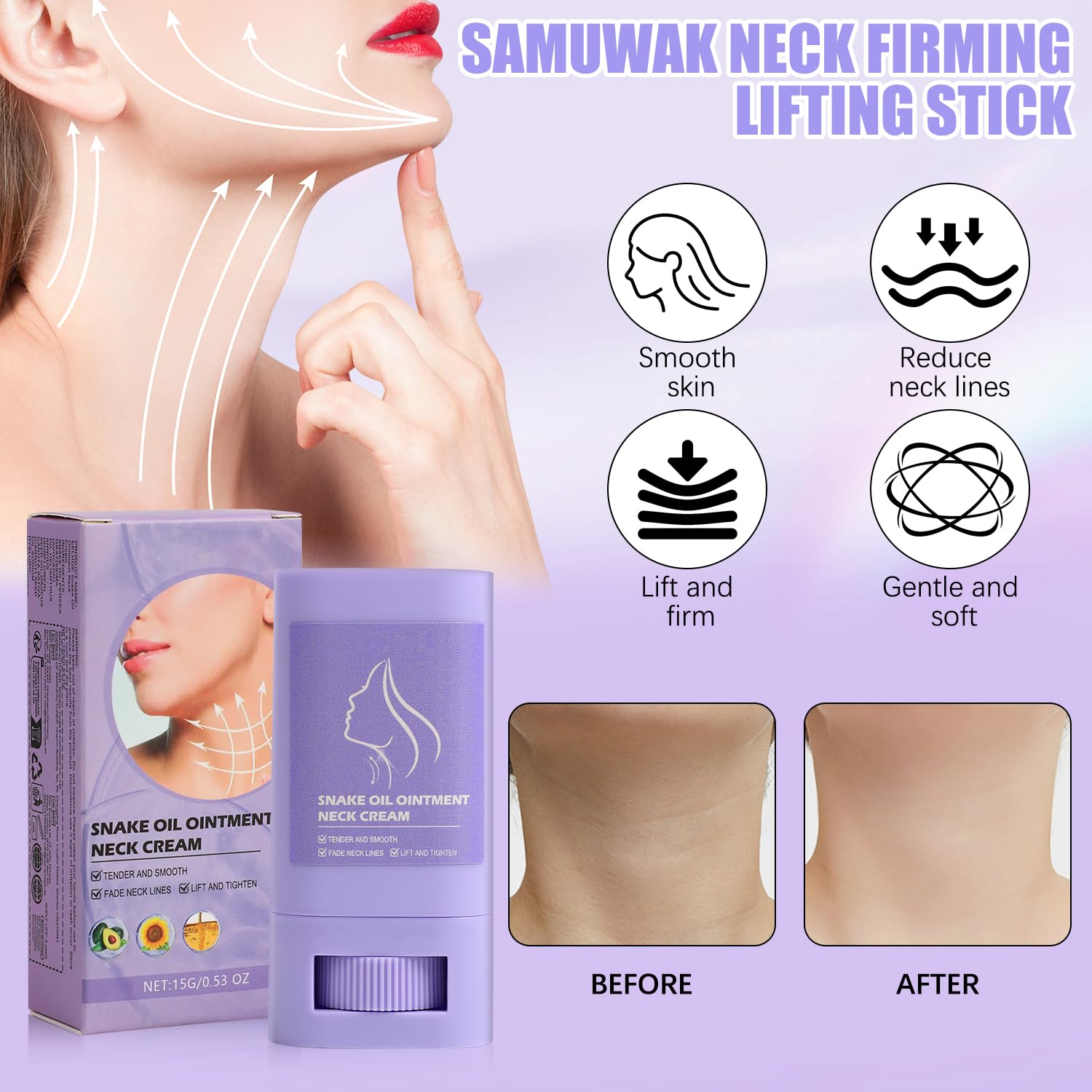 Aplicación fácil de Samuwak cuello para absorción rápida