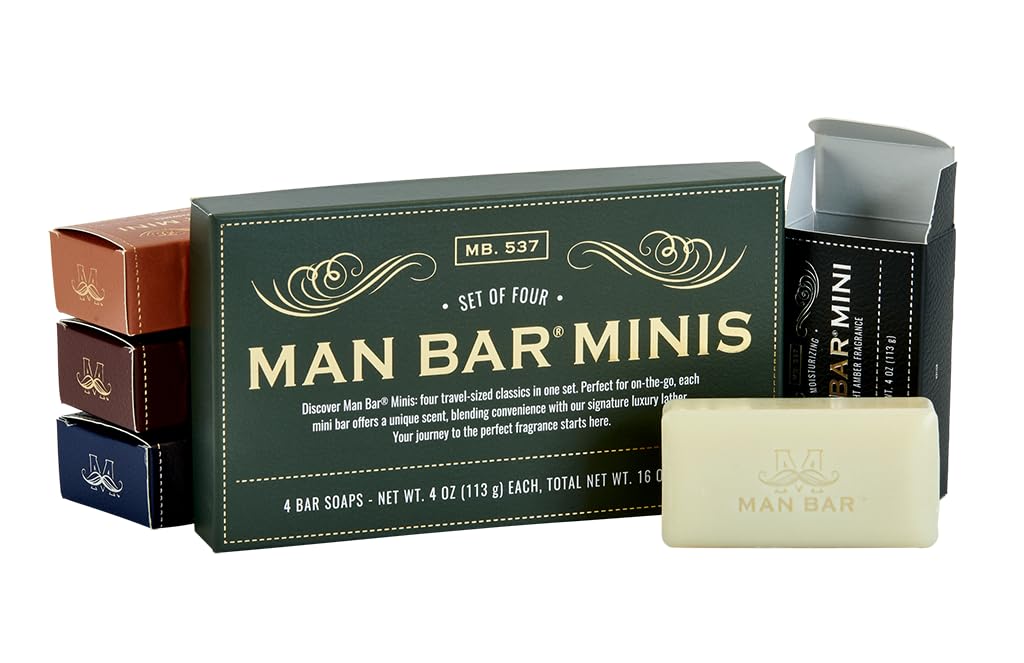 San Francisco Soap Co Man Bar Minis richly scented Spiced Tobacco for everyday grooming.