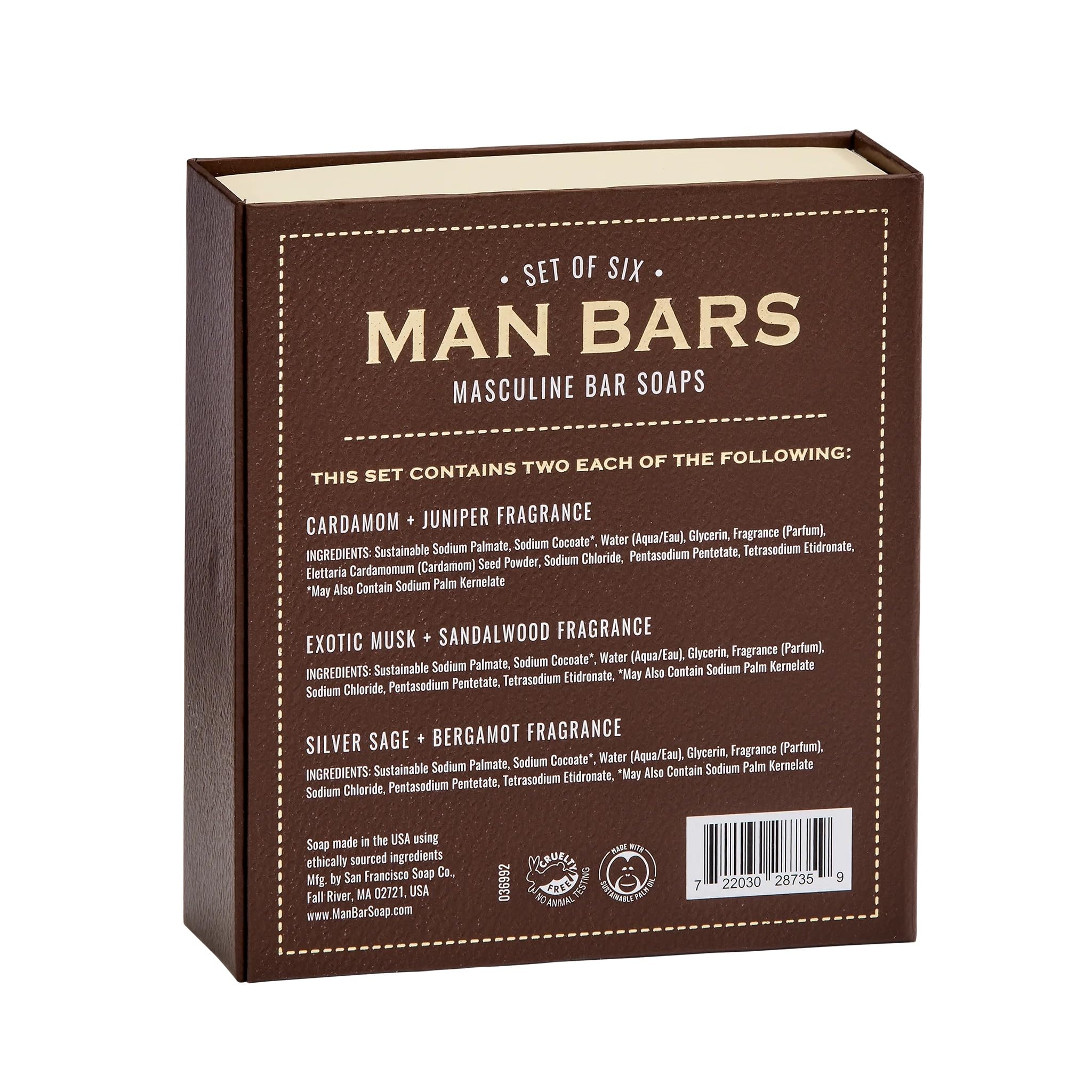 Exotic Musk & Sandalwood bar by San Francisco Soap Company for warm fragrance