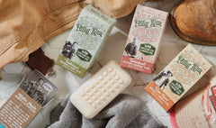 San Francisco Soap Company Filthy Man bar releases Timberbeast saffron and mahogany scent in a rich lather.