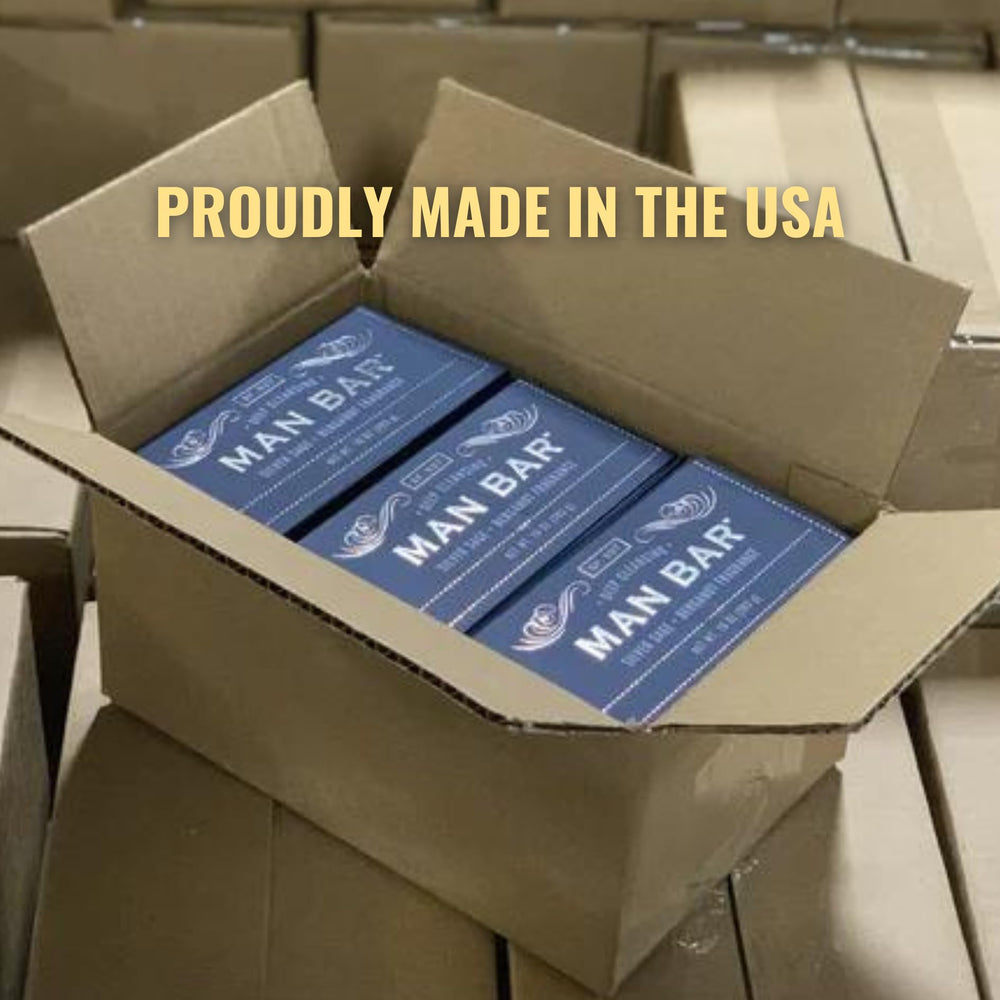 San Francisco Soap Company Man Bar packaging collection showcases gift-ready design.