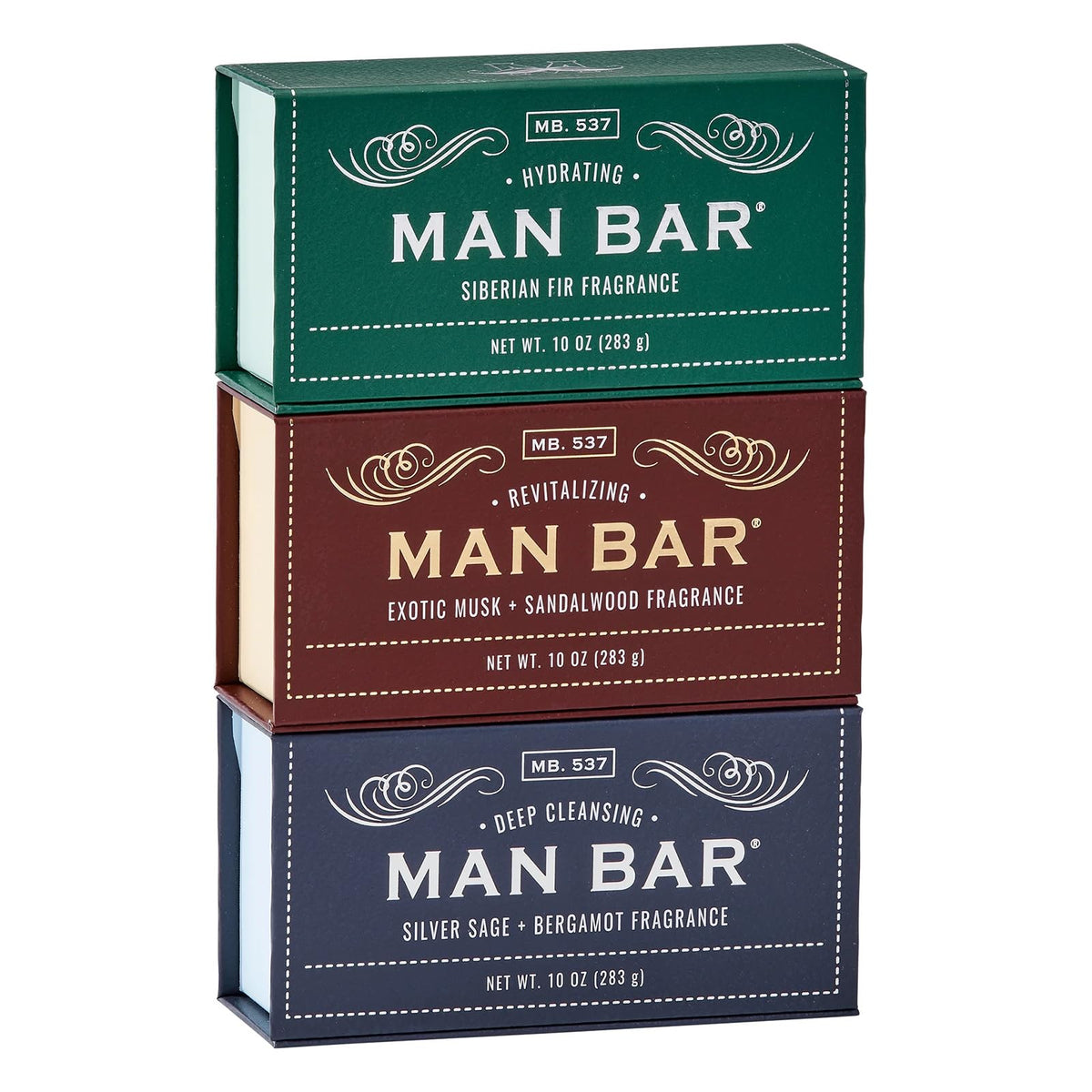San Francisco Soap Company Man Bar Silver Sage Bergamot for refreshing cleansing.