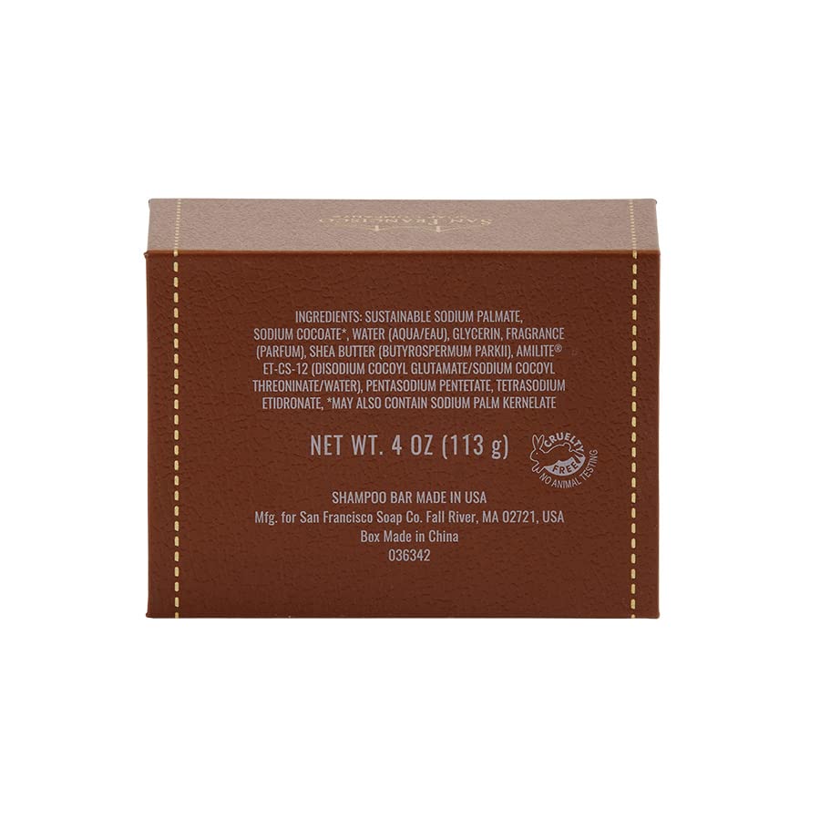 San Francisco Soap mini bar USA-made packaging emphasizes quality skincare for all skin types.